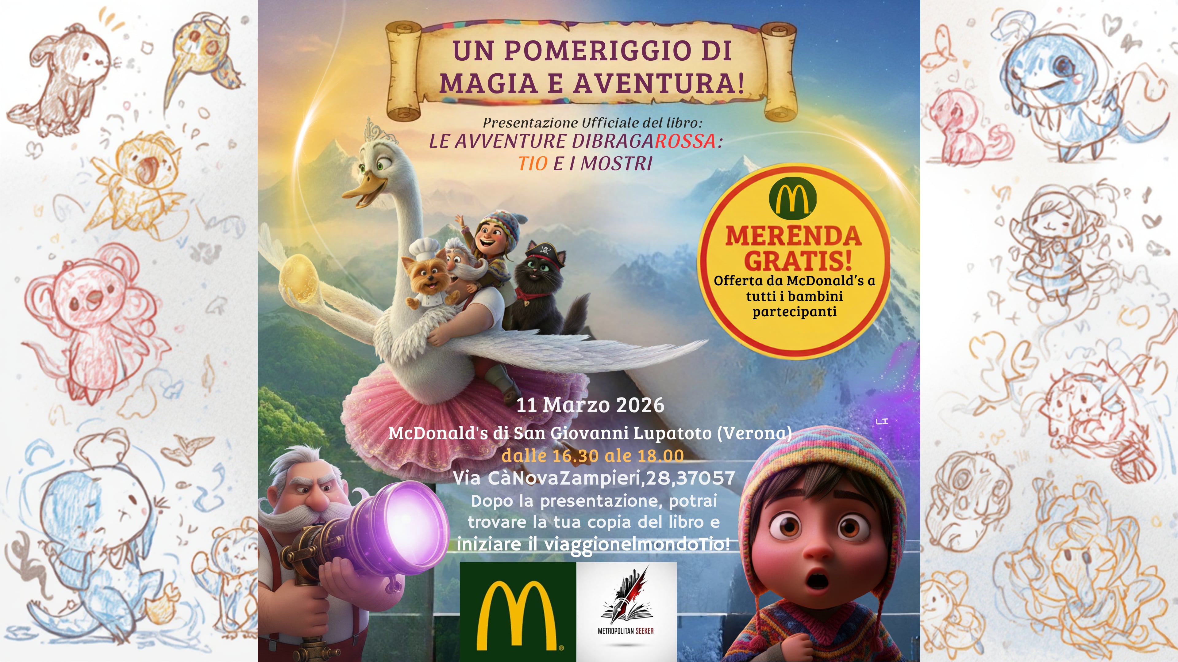 volantino presentazione libro tio e i mostri